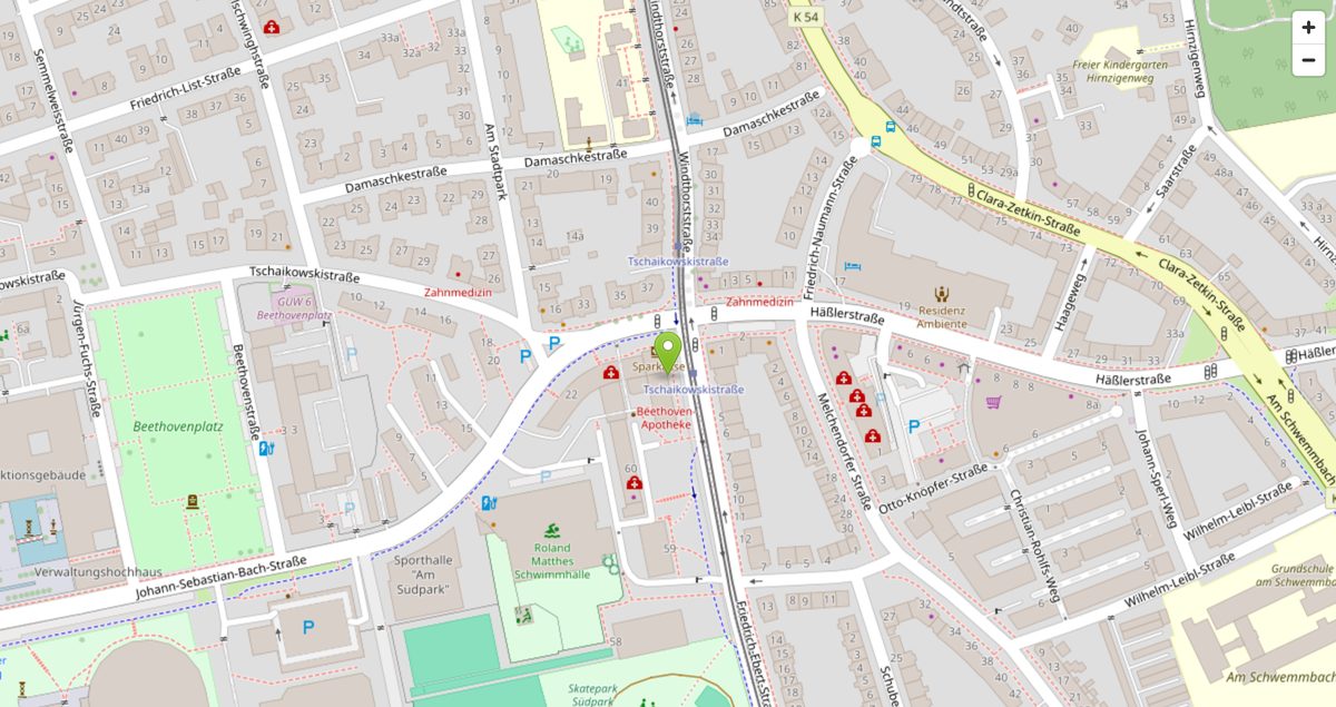 Karte: Friedrich-Ebert-Straße 63, 99096 Erfurt